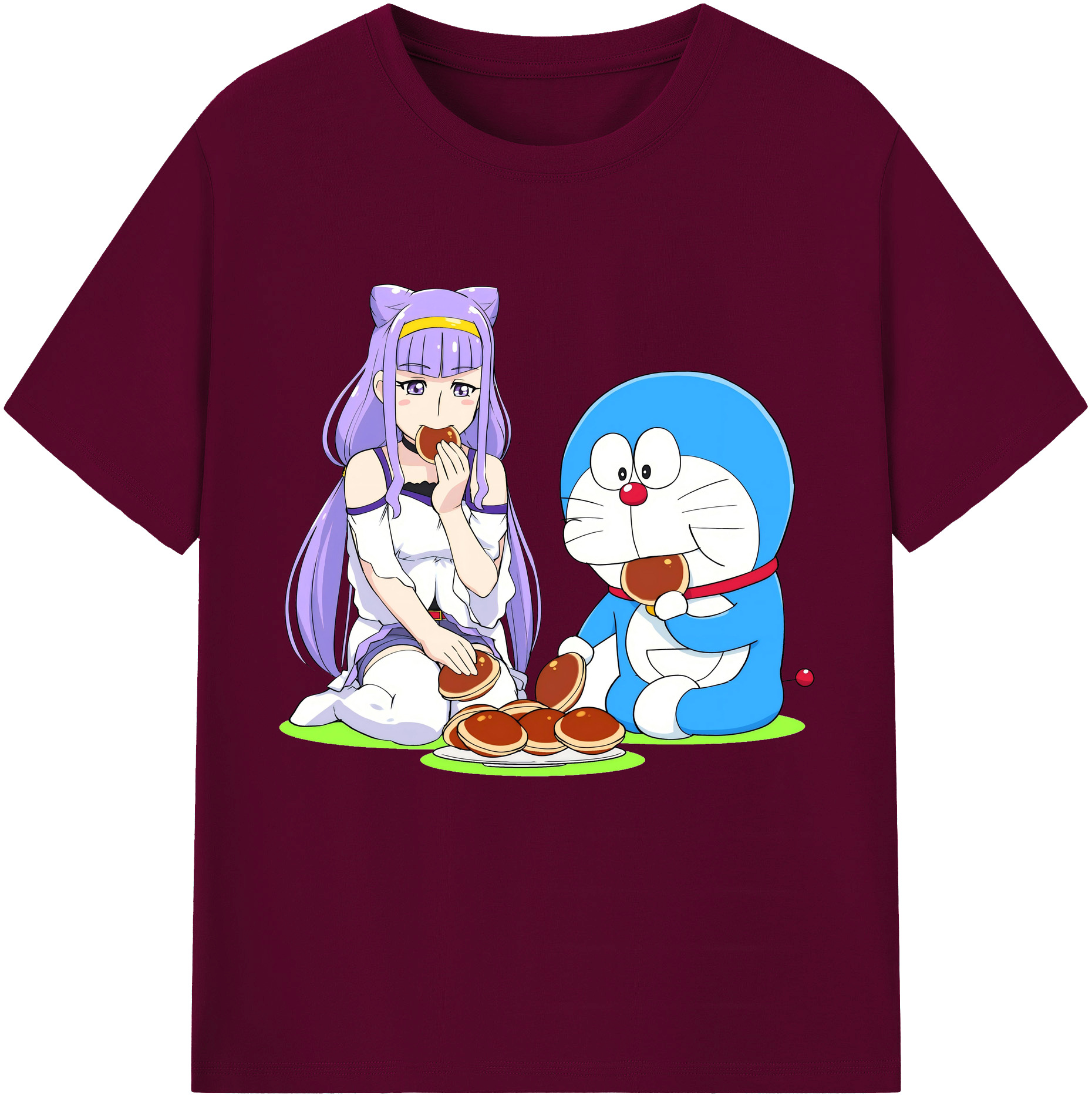 （画像用） ドラえもん Doraemon レディースカジュアルプリントTシャツ（綿100％）